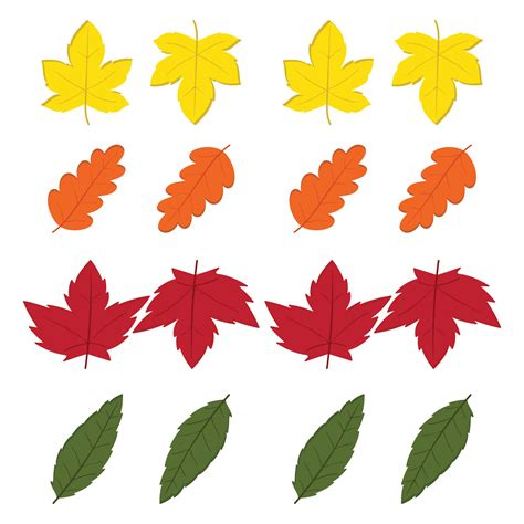Colored Leaves Printable